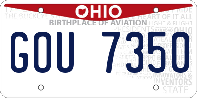 OH license plate GOU7350