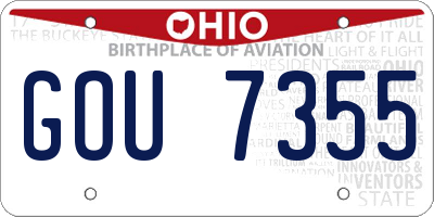 OH license plate GOU7355