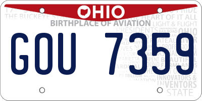 OH license plate GOU7359