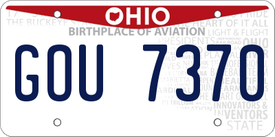 OH license plate GOU7370