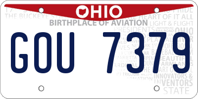 OH license plate GOU7379