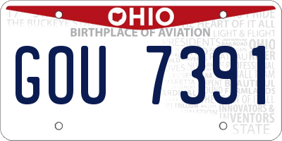 OH license plate GOU7391