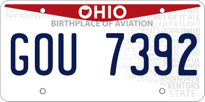 OH license plate GOU7392