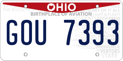 OH license plate GOU7393