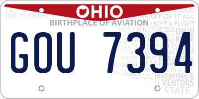 OH license plate GOU7394