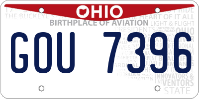 OH license plate GOU7396