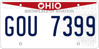 OH license plate GOU7399