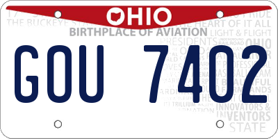 OH license plate GOU7402