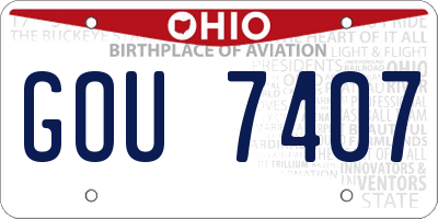 OH license plate GOU7407