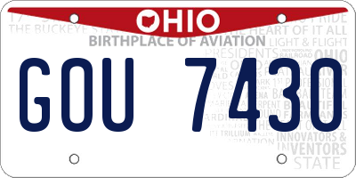OH license plate GOU7430