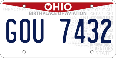 OH license plate GOU7432
