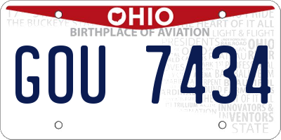 OH license plate GOU7434