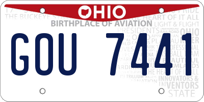 OH license plate GOU7441