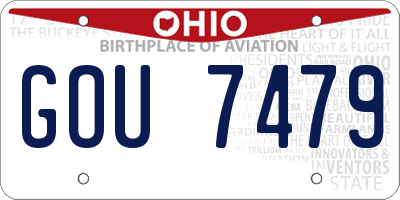 OH license plate GOU7479