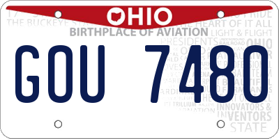 OH license plate GOU7480