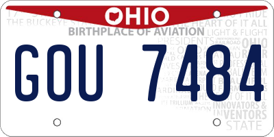 OH license plate GOU7484