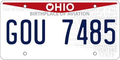 OH license plate GOU7485