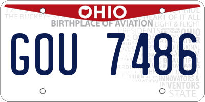 OH license plate GOU7486