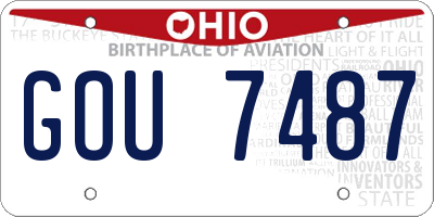 OH license plate GOU7487