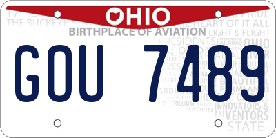 OH license plate GOU7489
