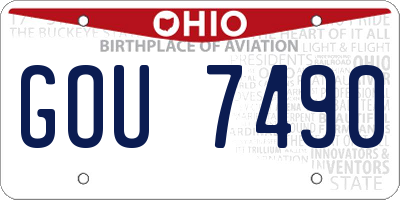 OH license plate GOU7490