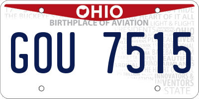 OH license plate GOU7515