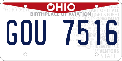 OH license plate GOU7516