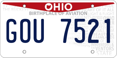 OH license plate GOU7521