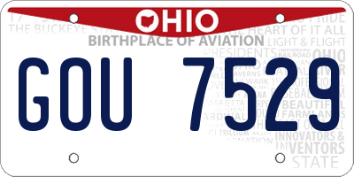 OH license plate GOU7529
