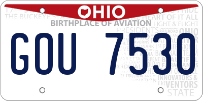 OH license plate GOU7530