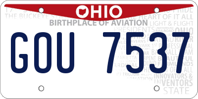 OH license plate GOU7537
