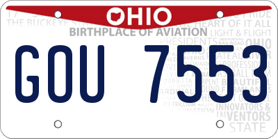 OH license plate GOU7553