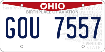 OH license plate GOU7557