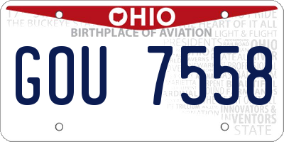 OH license plate GOU7558