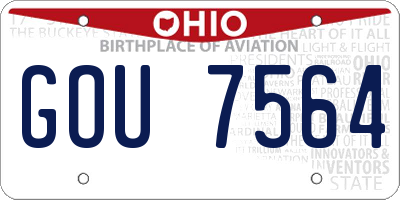 OH license plate GOU7564