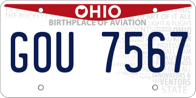 OH license plate GOU7567