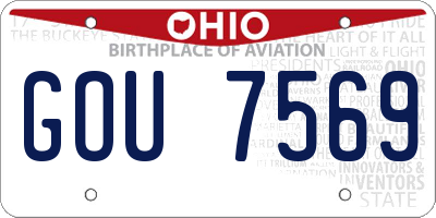 OH license plate GOU7569