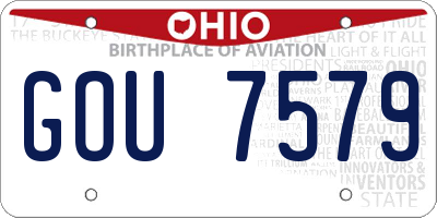 OH license plate GOU7579