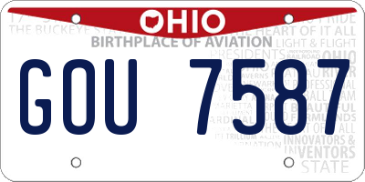 OH license plate GOU7587