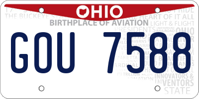OH license plate GOU7588