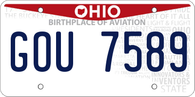 OH license plate GOU7589