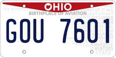 OH license plate GOU7601
