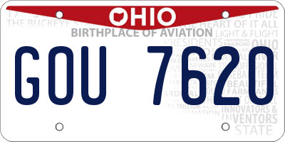 OH license plate GOU7620