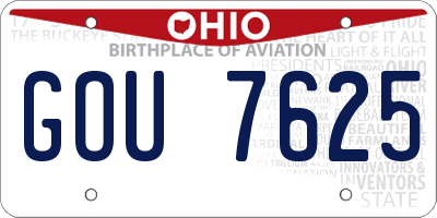 OH license plate GOU7625