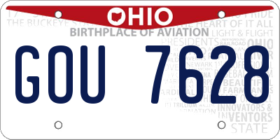 OH license plate GOU7628