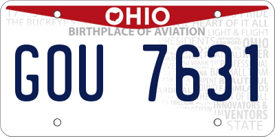 OH license plate GOU7631