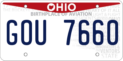OH license plate GOU7660