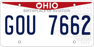 OH license plate GOU7662