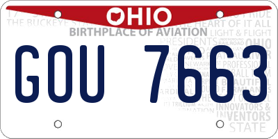 OH license plate GOU7663