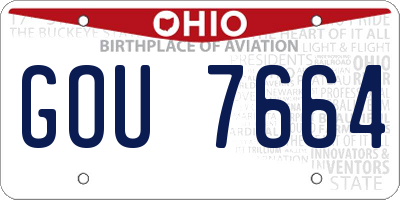 OH license plate GOU7664